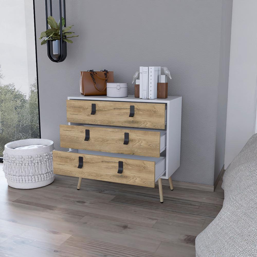 Dresser Magness, Bedroom, White / Macadamia. Picture 7