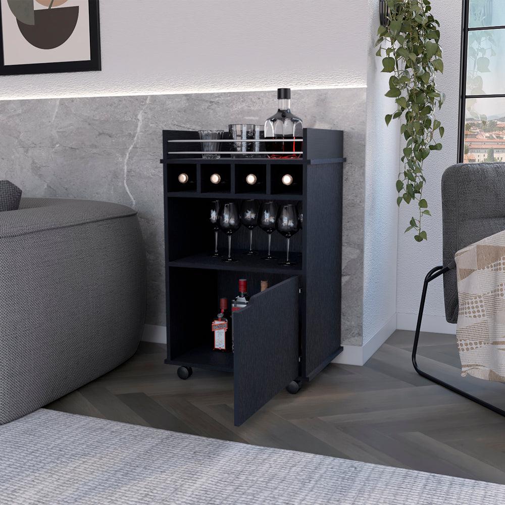 Bar Cart Kinsley, Living Room, Black. Picture 5