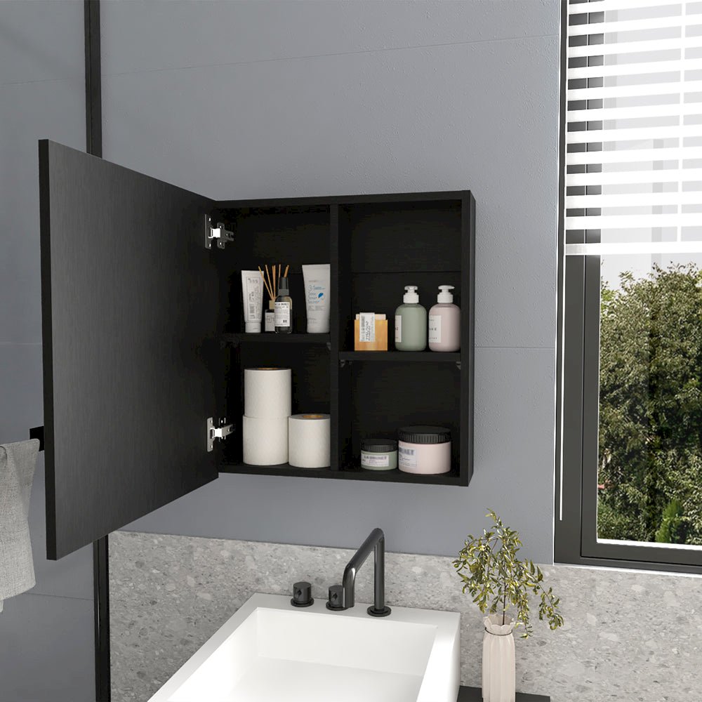 Medicine Cabinet Clayton, Bathroom, Black. Picture 5