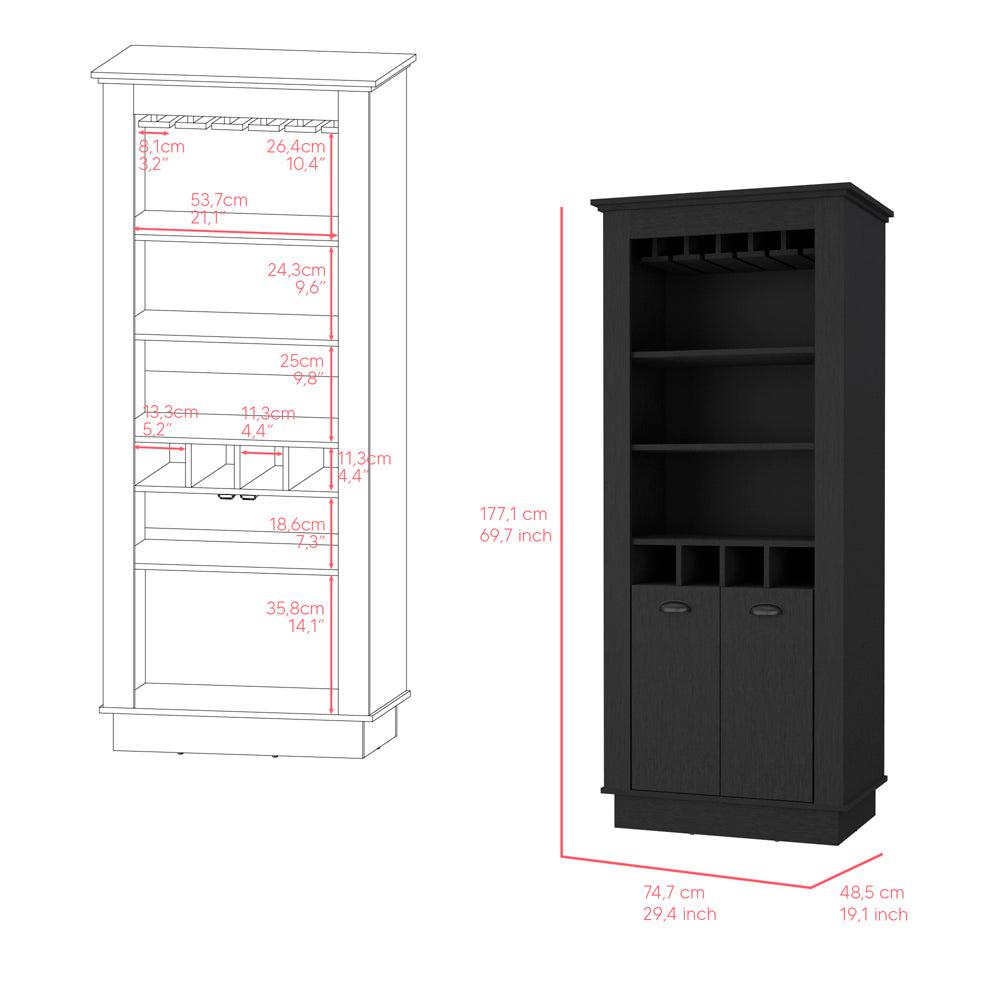 Bar Cabinet Provo, Living Room, Black. Picture 7