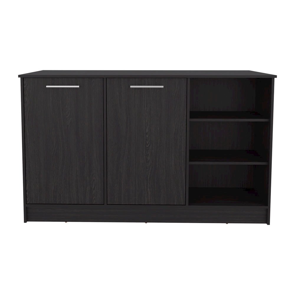 Kitchen Island Leoti, Kitchen, Black. Picture 1