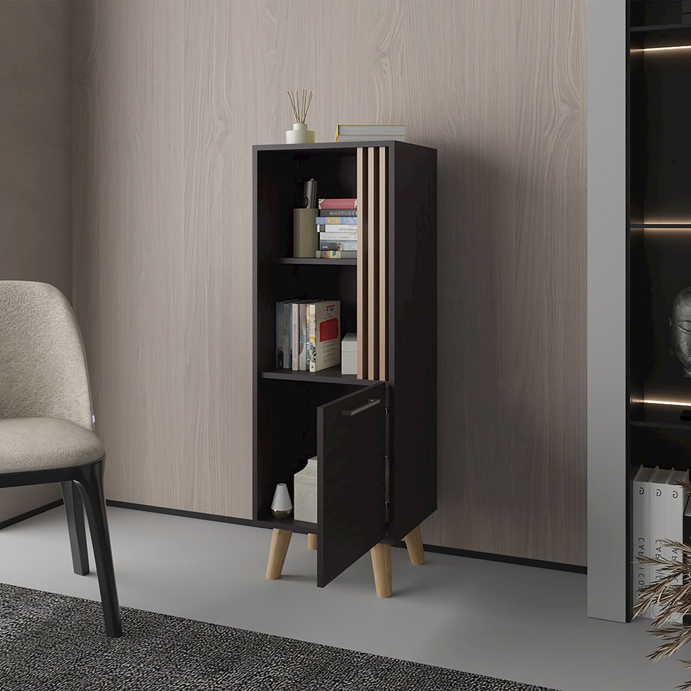 Bedford Storage Cabinet, Living Room, Black/Light Oak. Picture 5