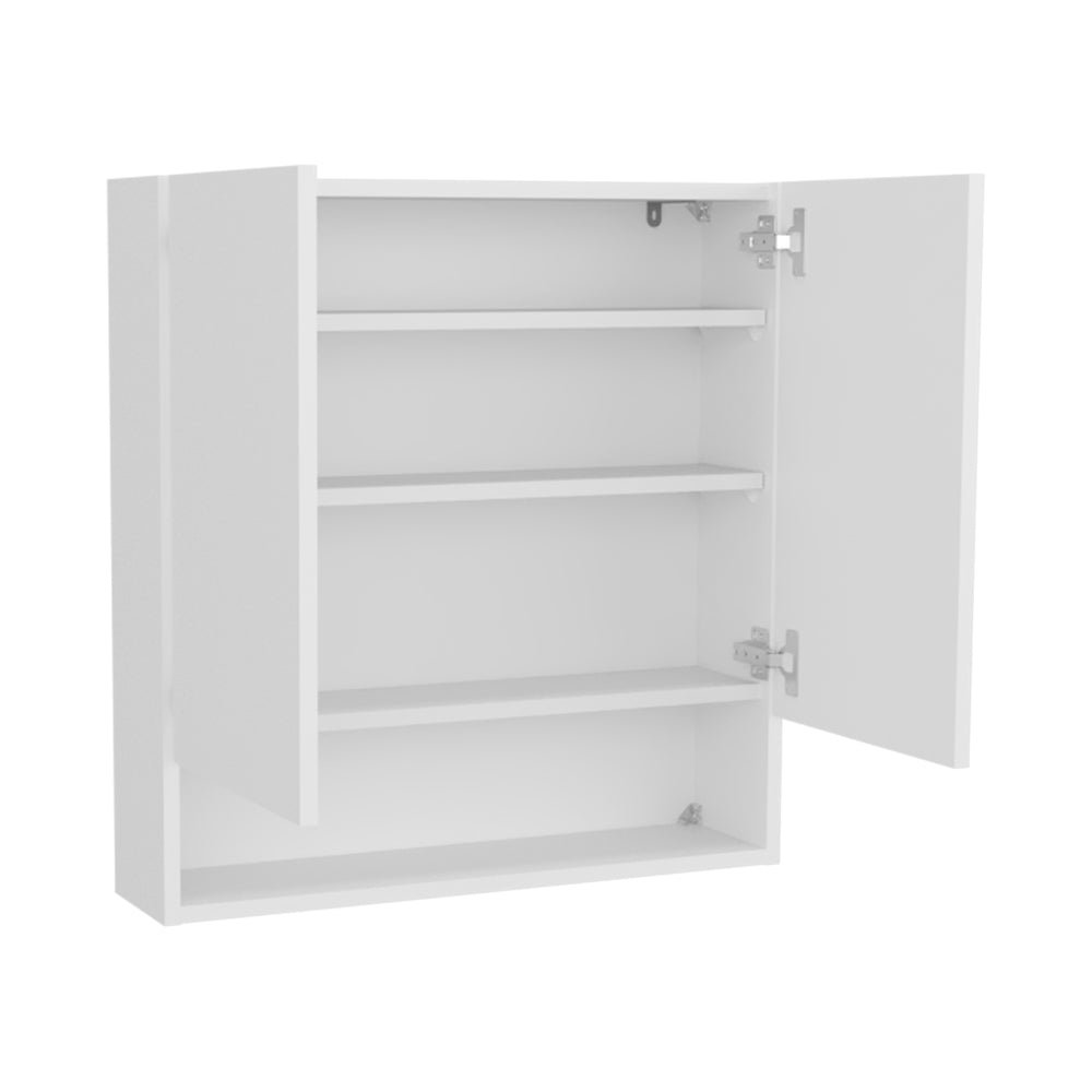 Hickory Double Door Medicine Cabinet, Ideal for Bathroom Storage. Picture 3