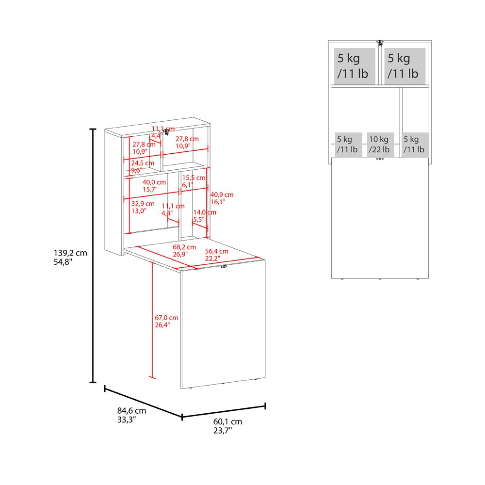 Virgin Floating table, Office, White. Picture 4