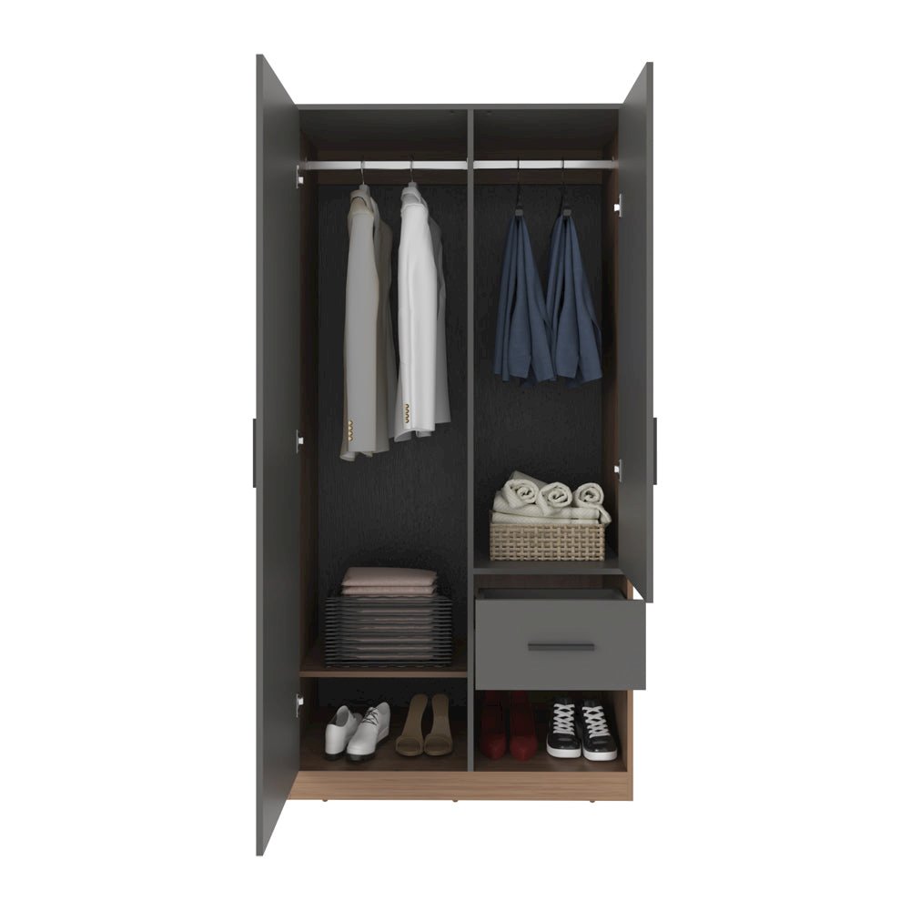 Castleford Armoire, Bedroom, Gray/Macadamia. Picture 3