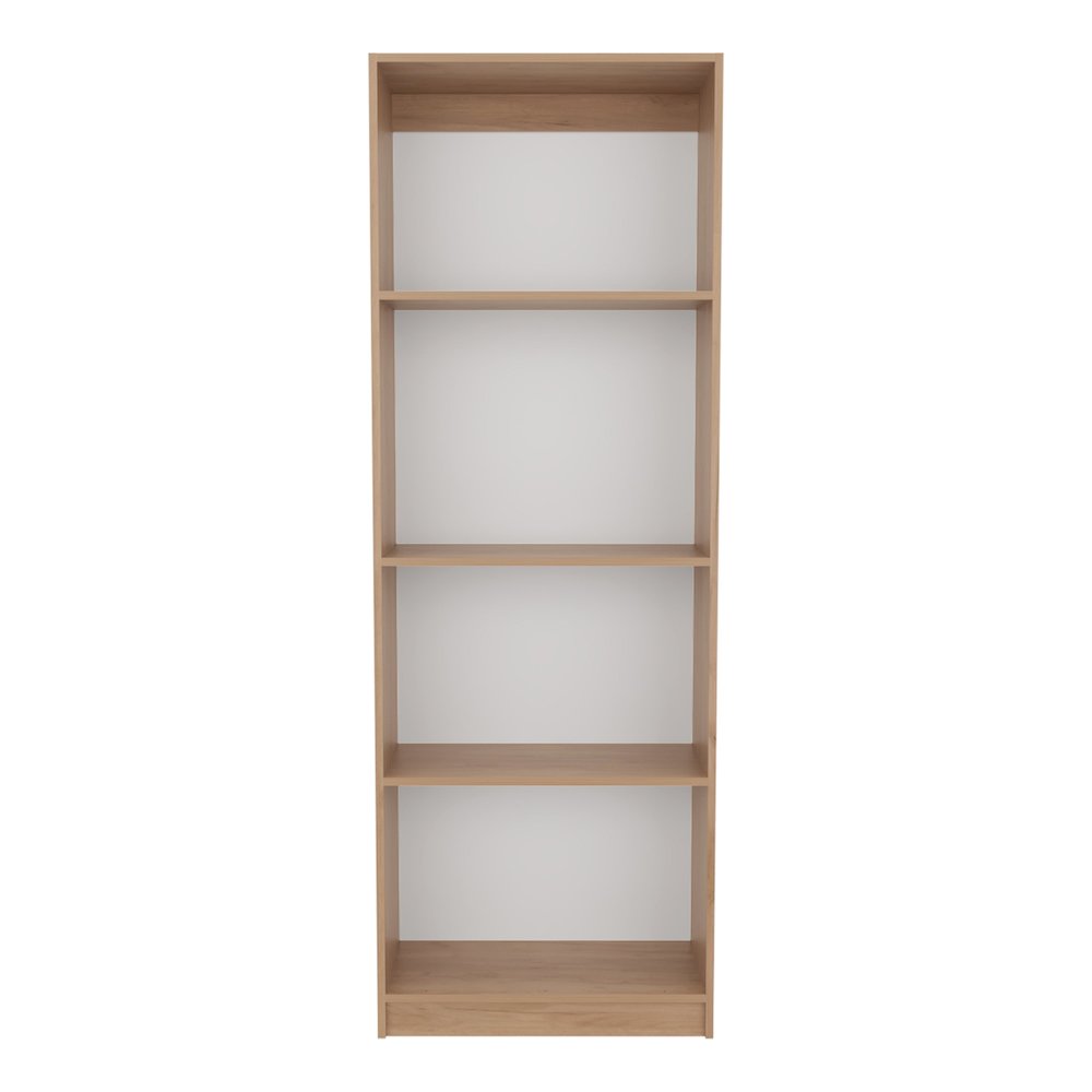 Verdi Bookcase, 5 Shelves, Macadamia/White Manufactured Wood. Picture 1