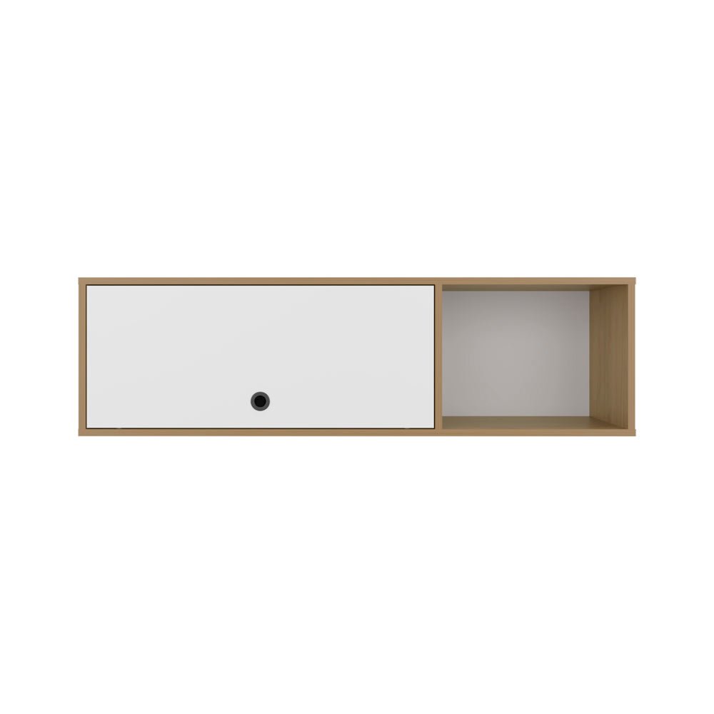 Tuckerman Wall Cabinet,  White/Macadamia. Picture 1