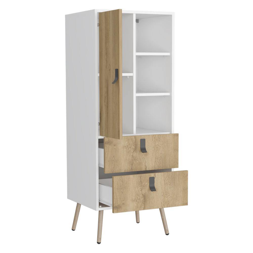 Tall Dresser Magness, Bedroom, White / Macadamia. Picture 6