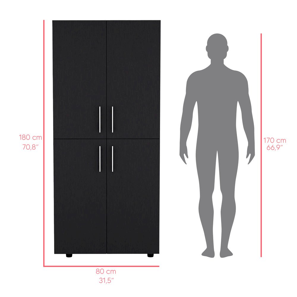 Armoire Moscow, Bedroom, Black. Picture 8