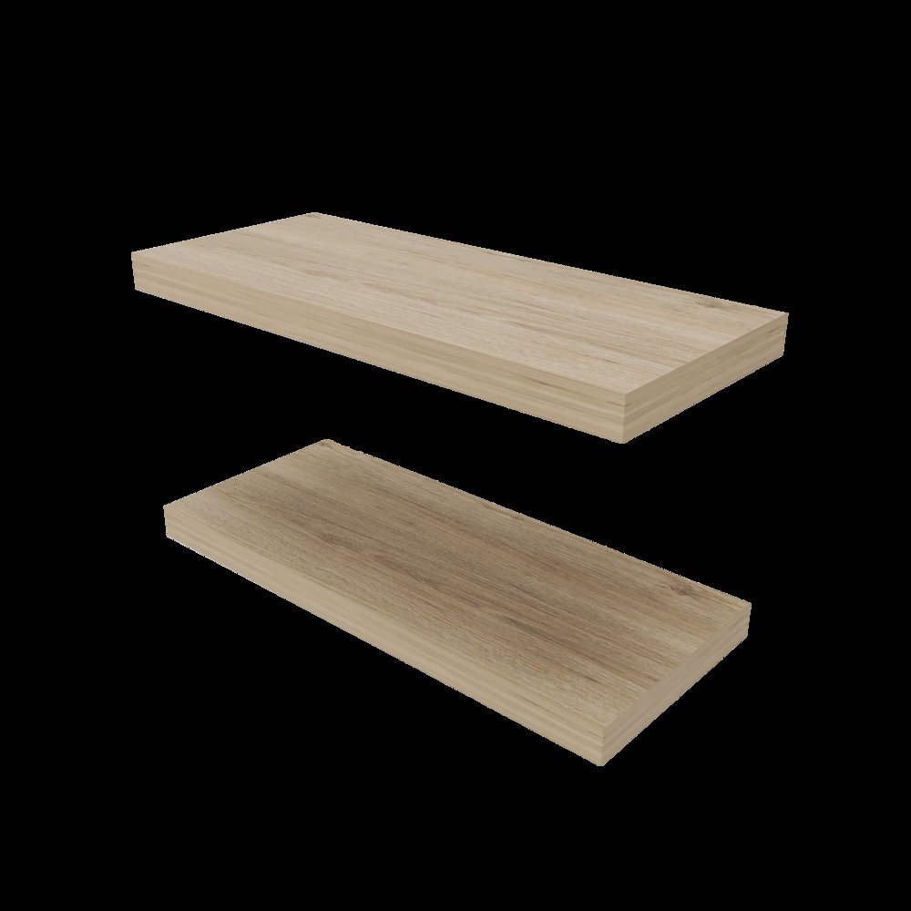 Floating Shelf Dallas, Living Room, Light Pine. Picture 7