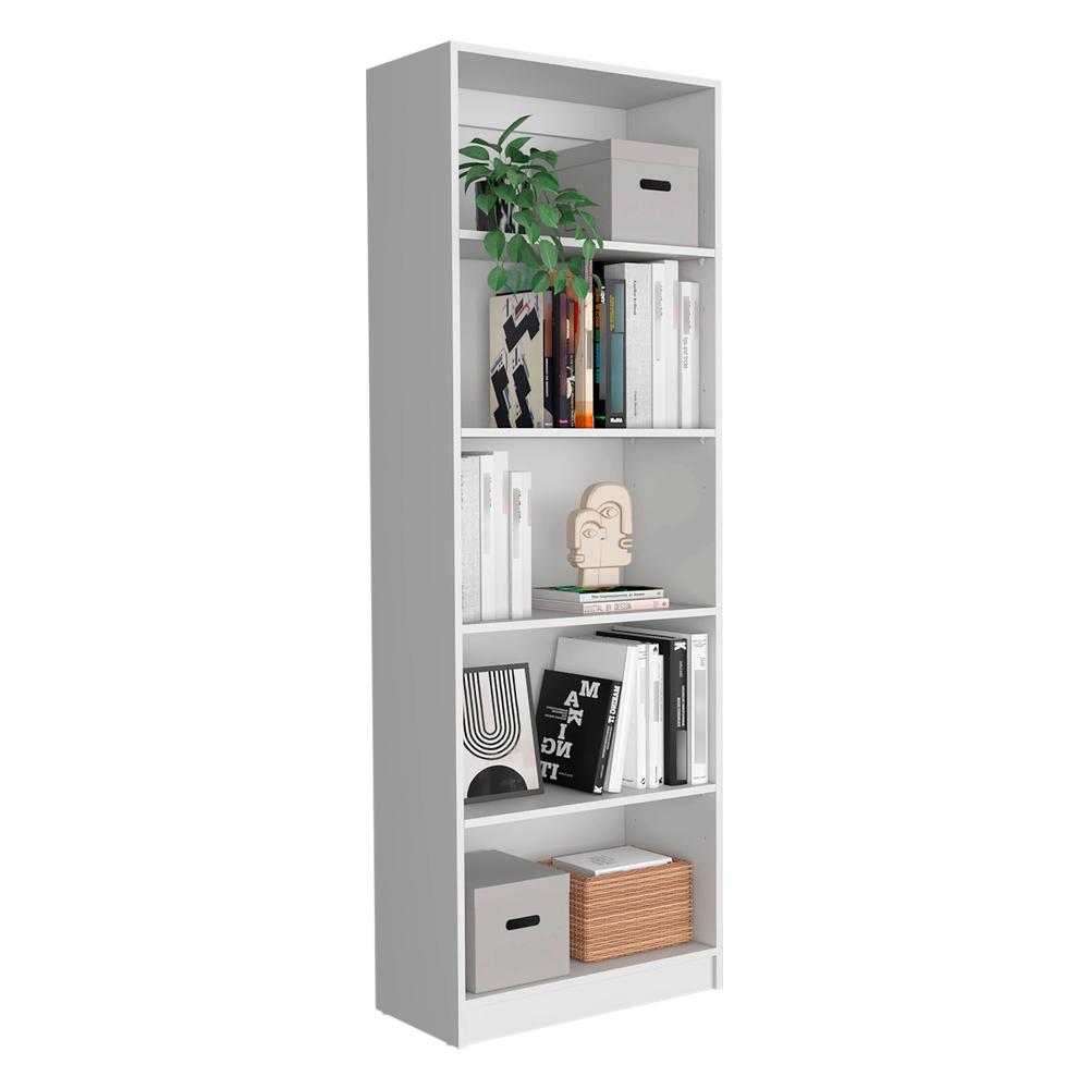 Clawson 4 Piece Living Room Set with 4 Bookcases, White. Picture 2