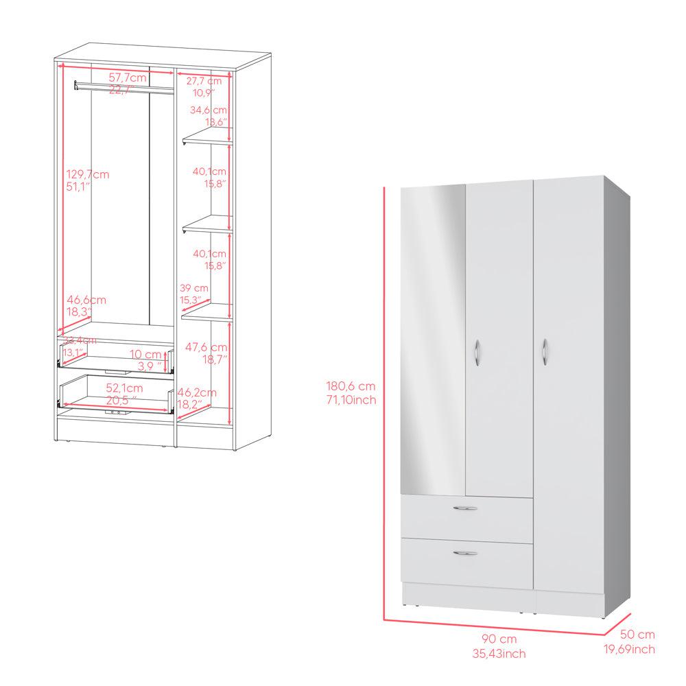 Armoire Haddam, Bedroom, White. Picture 3