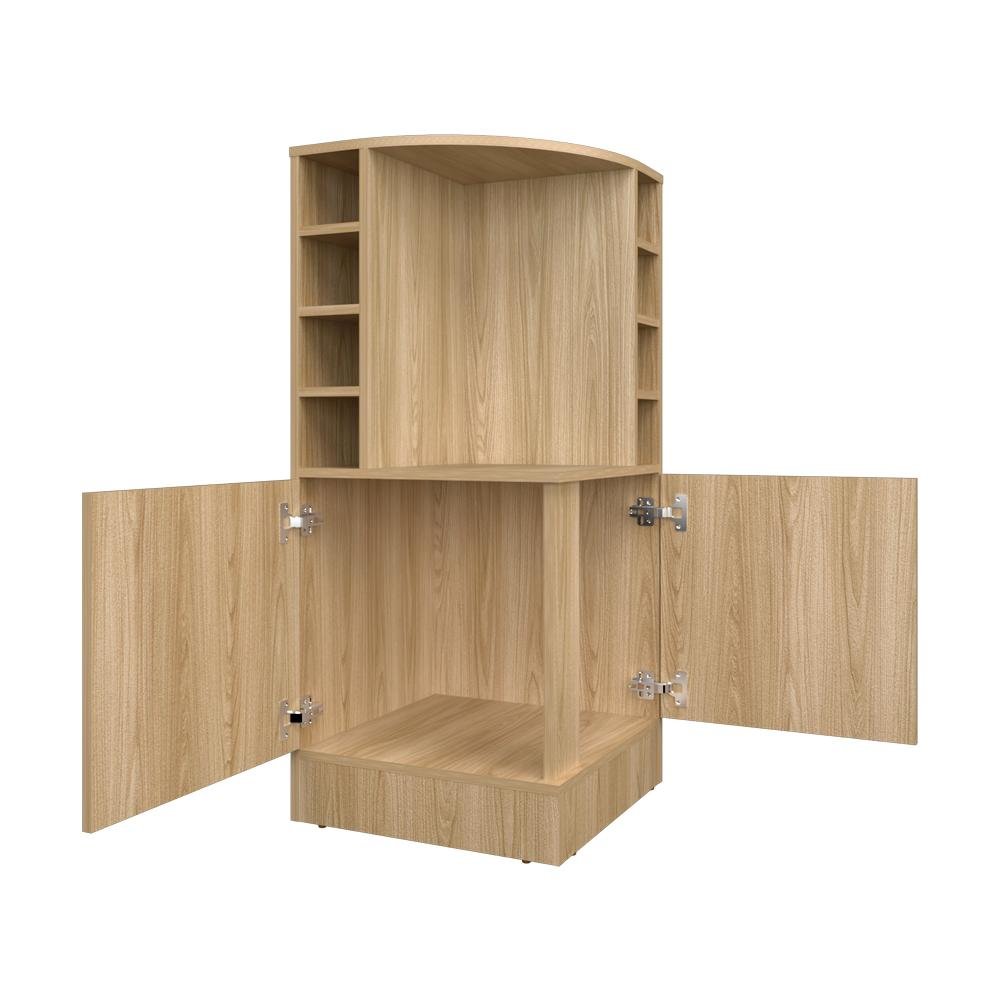 Hobart Bar Cabinet, Living Room, Light Pine. Picture 4