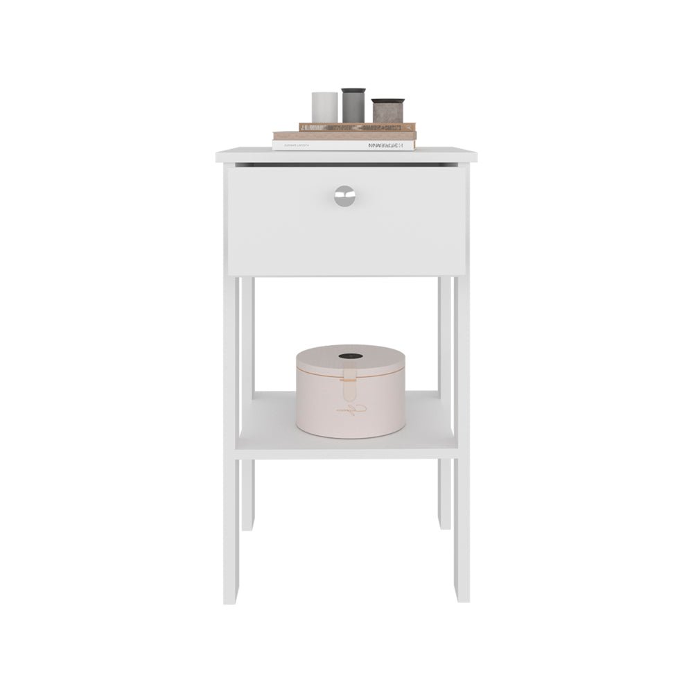 Scooba Stand, Manufactured Wood Nightstand with 1 Drawer and Open Shelf. Picture 2