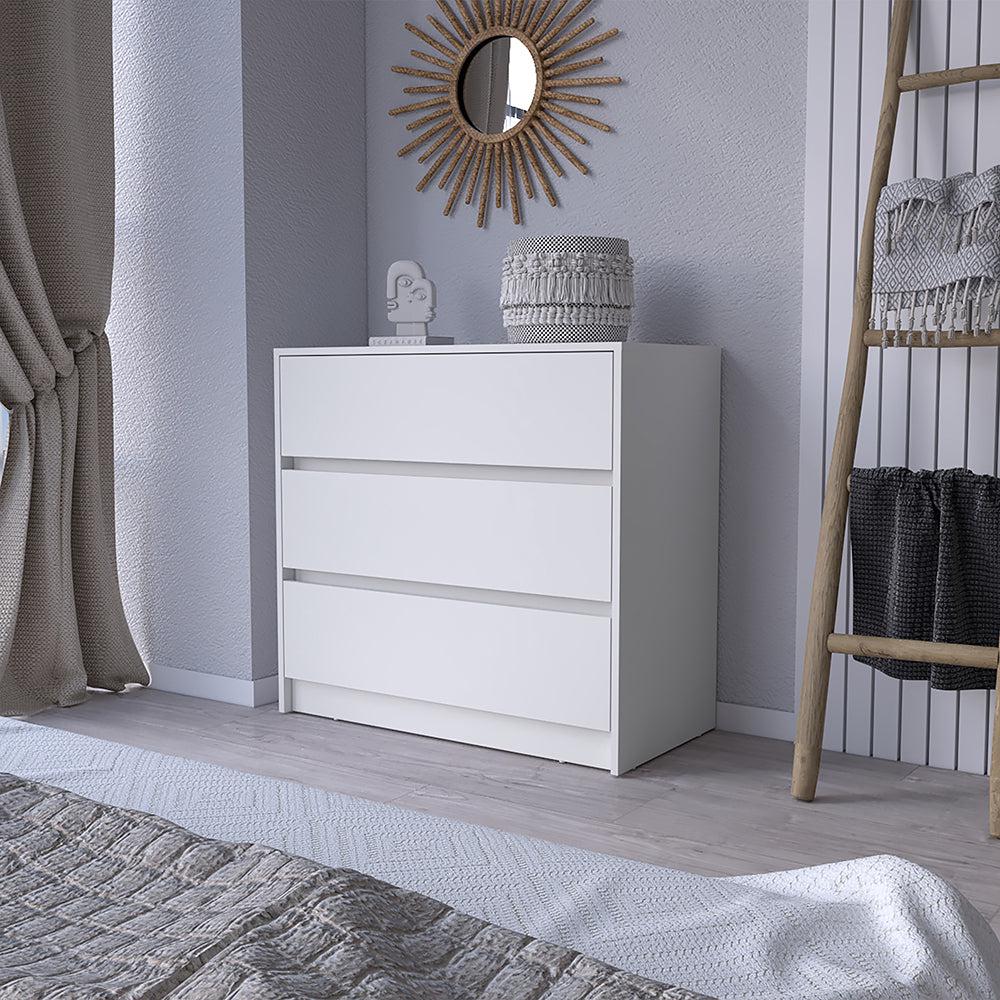 Dresser Maldus, Three Drawers, White Finish. Picture 1