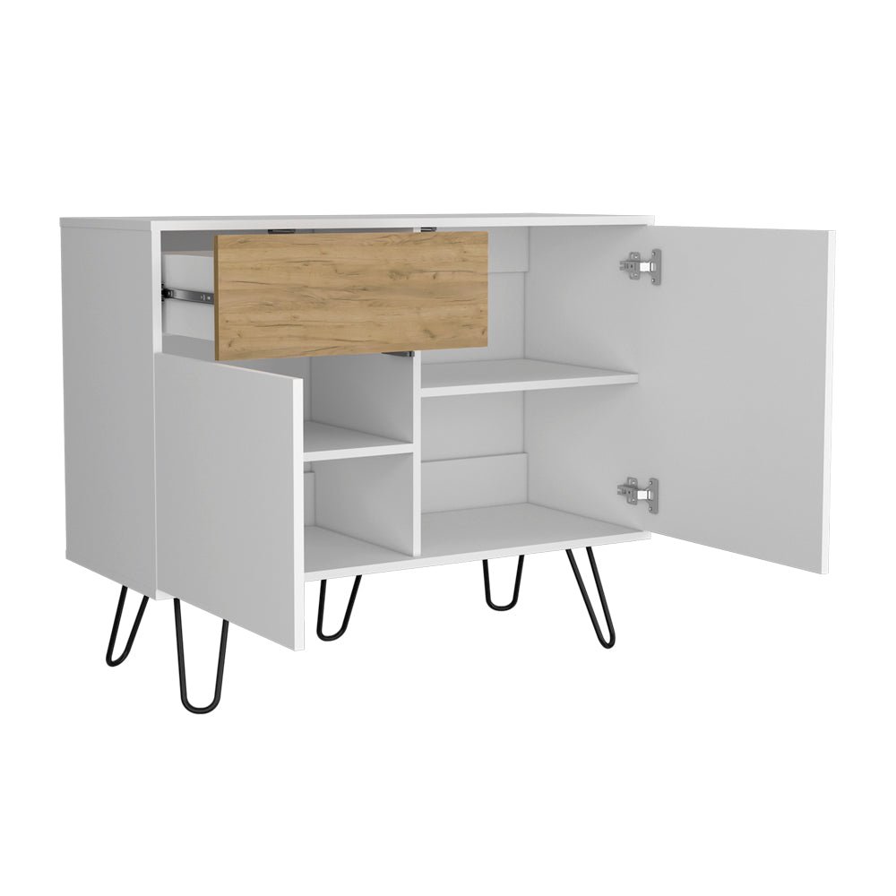 Platea Sideboard, Living Room,  White/Macadamia. Picture 4