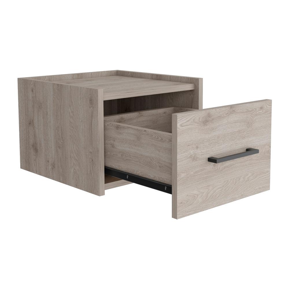 Floating Nightstand Calion, Bedroom, Light Gray. Picture 4