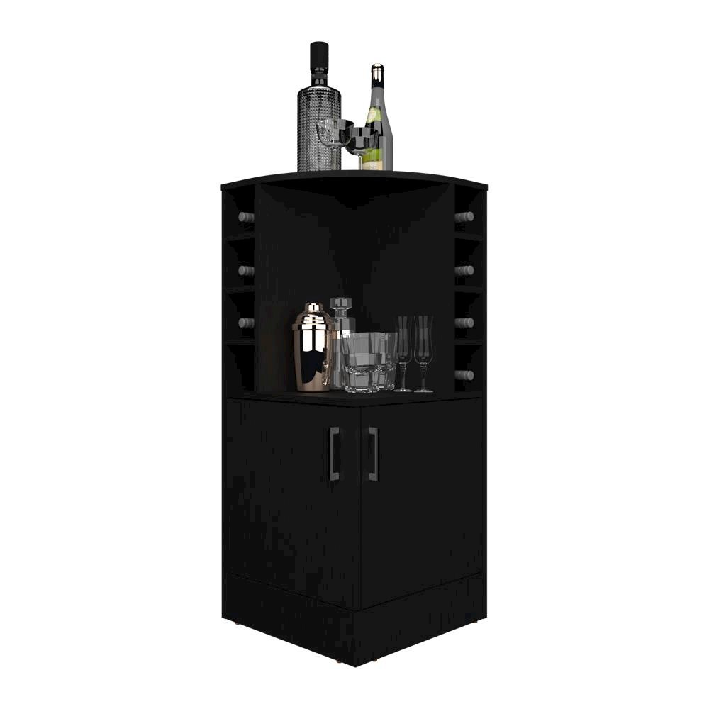Hobart Bar Cabinet, Living Room, Black. Picture 1
