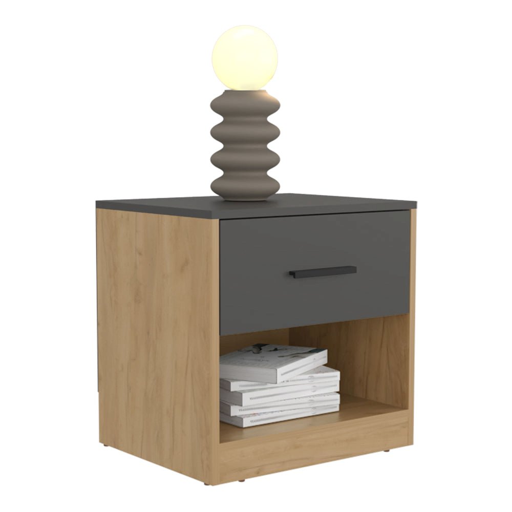 Kemp Mill Nightstand, Matt Grey/Macadamia. Picture 3
