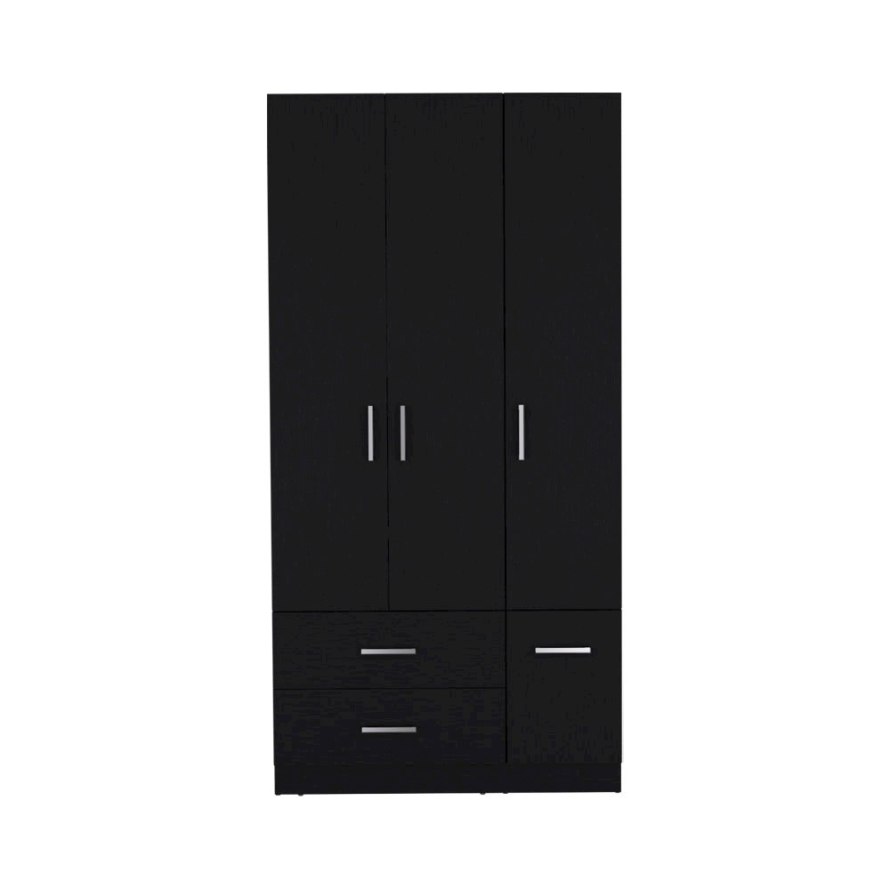 Four Door Armoire Crosby, Bedroom, Black. Picture 1