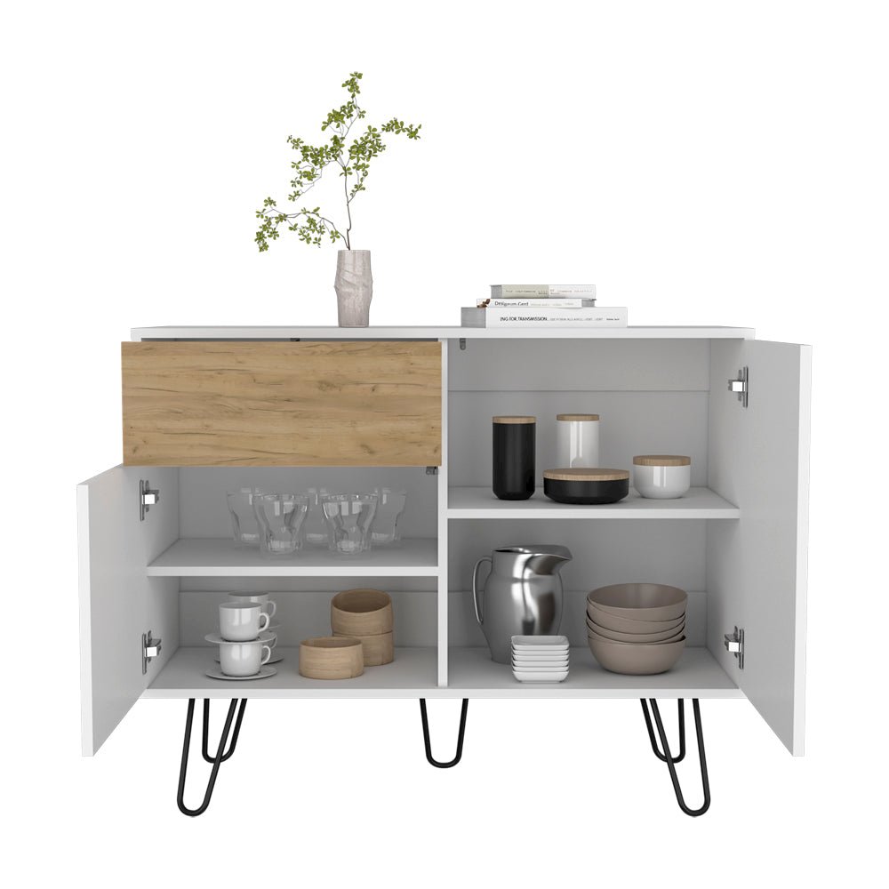Platea Sideboard, Living Room,  White/Macadamia. Picture 3