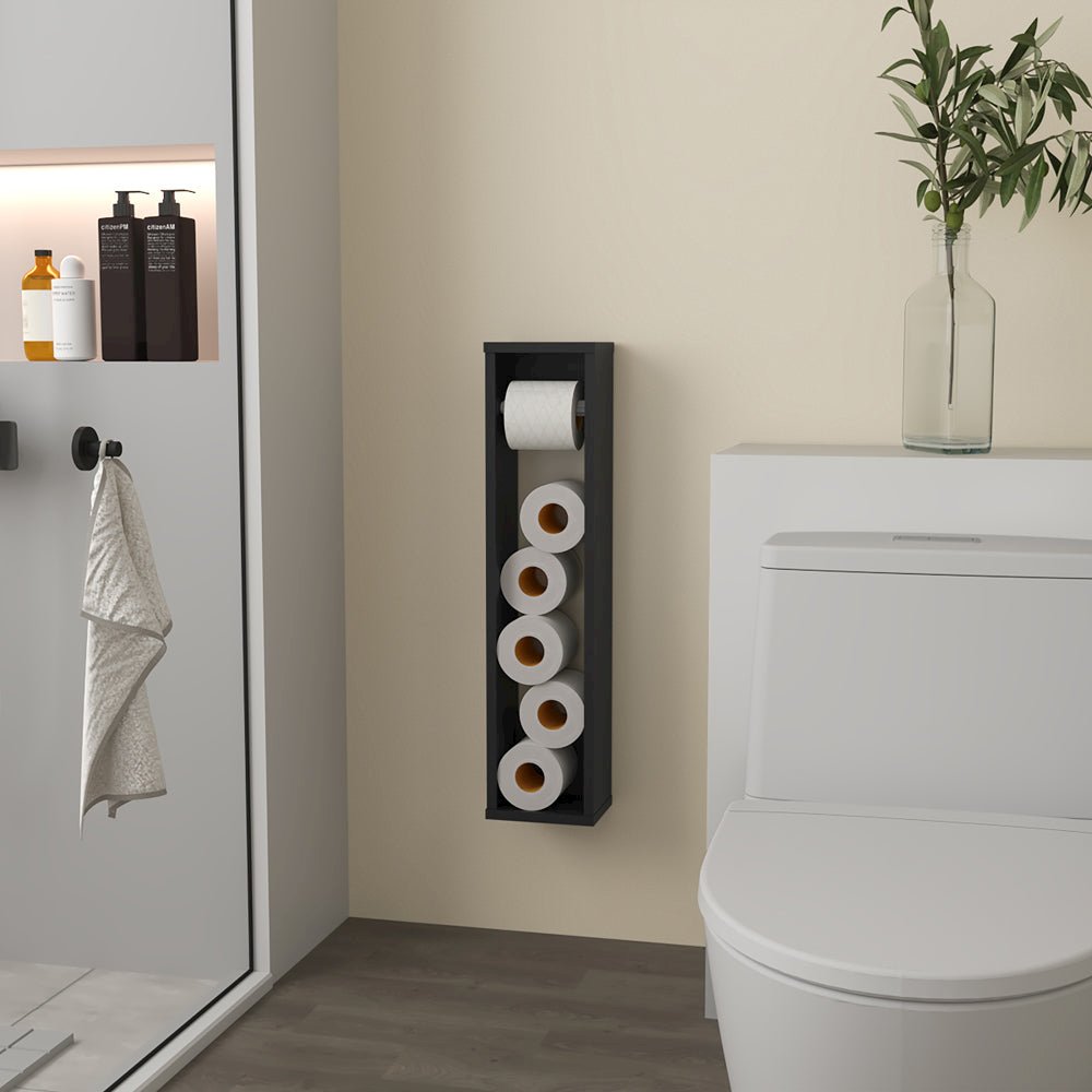 Toliet Paper Holder Magna, Bathroom, Black. Picture 2