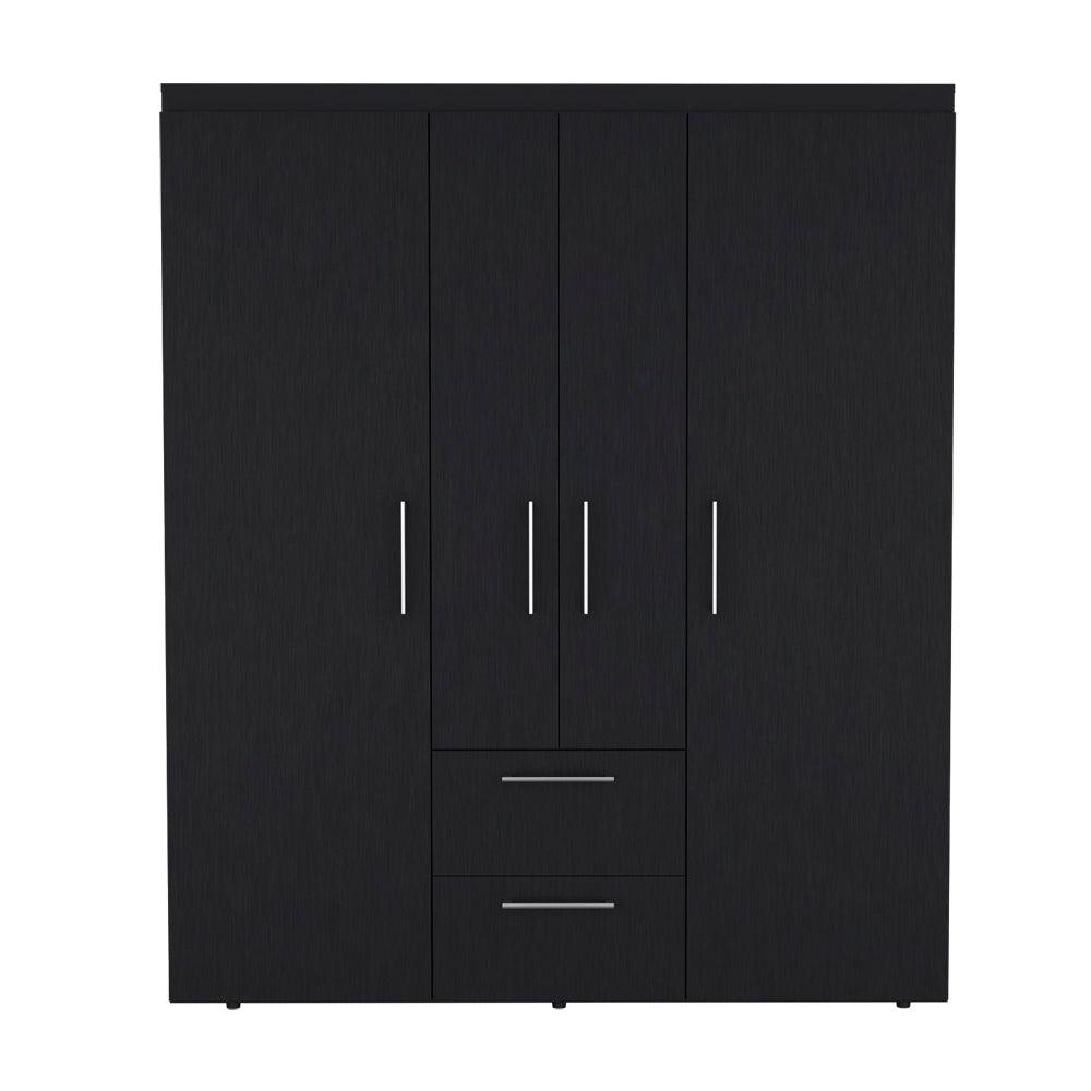 Armoire Elma, Bedroom, Black. Picture 1