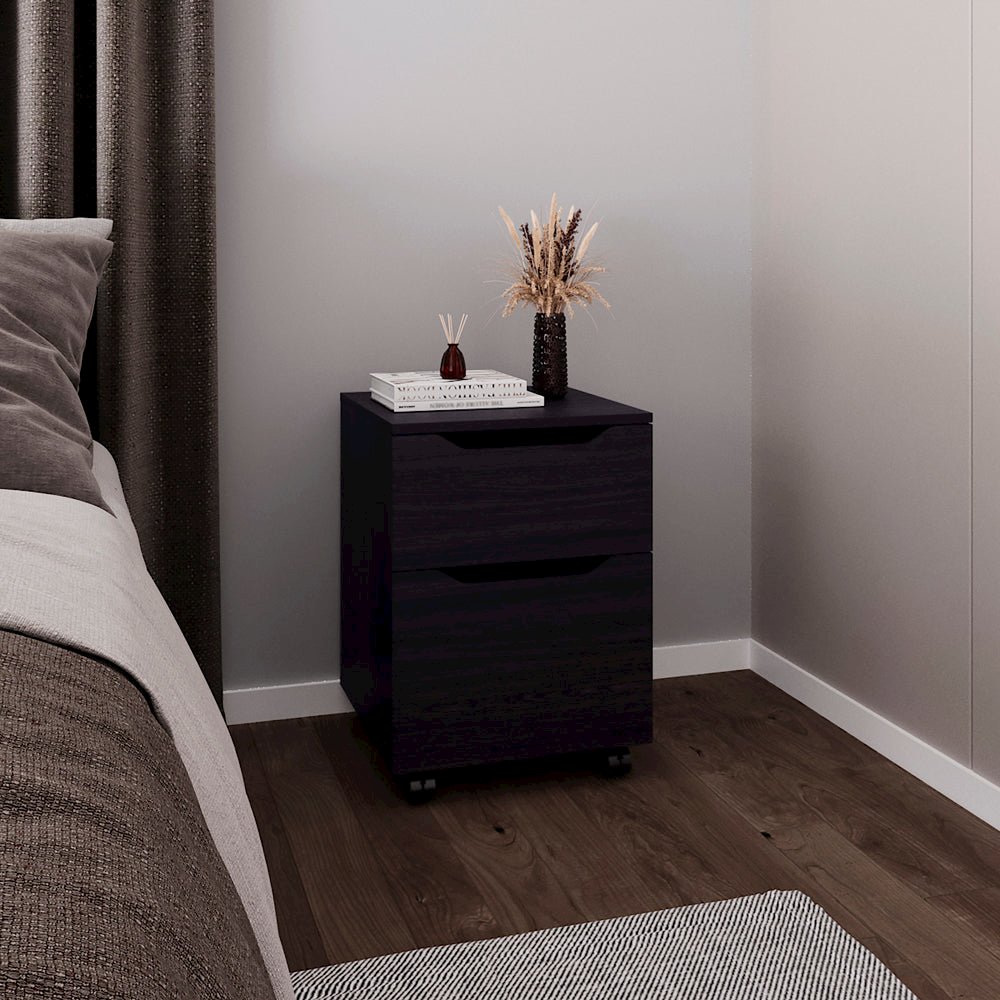 Ovid Nightstand, BedrooM, Black. Picture 2