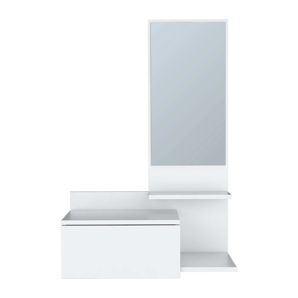 Floating Hallway Cabinet Lowell, Living Room, White. Picture 1