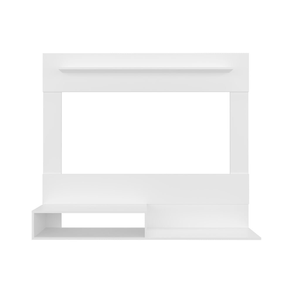 Floating Entertainment Center Albuquerque, Living Room, White. Picture 1