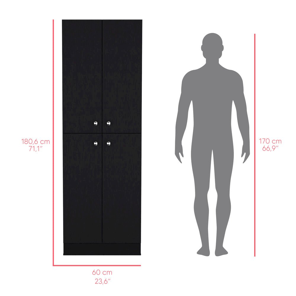 Pantry Cabinet Coahoma, Kitchen, Black. Picture 8