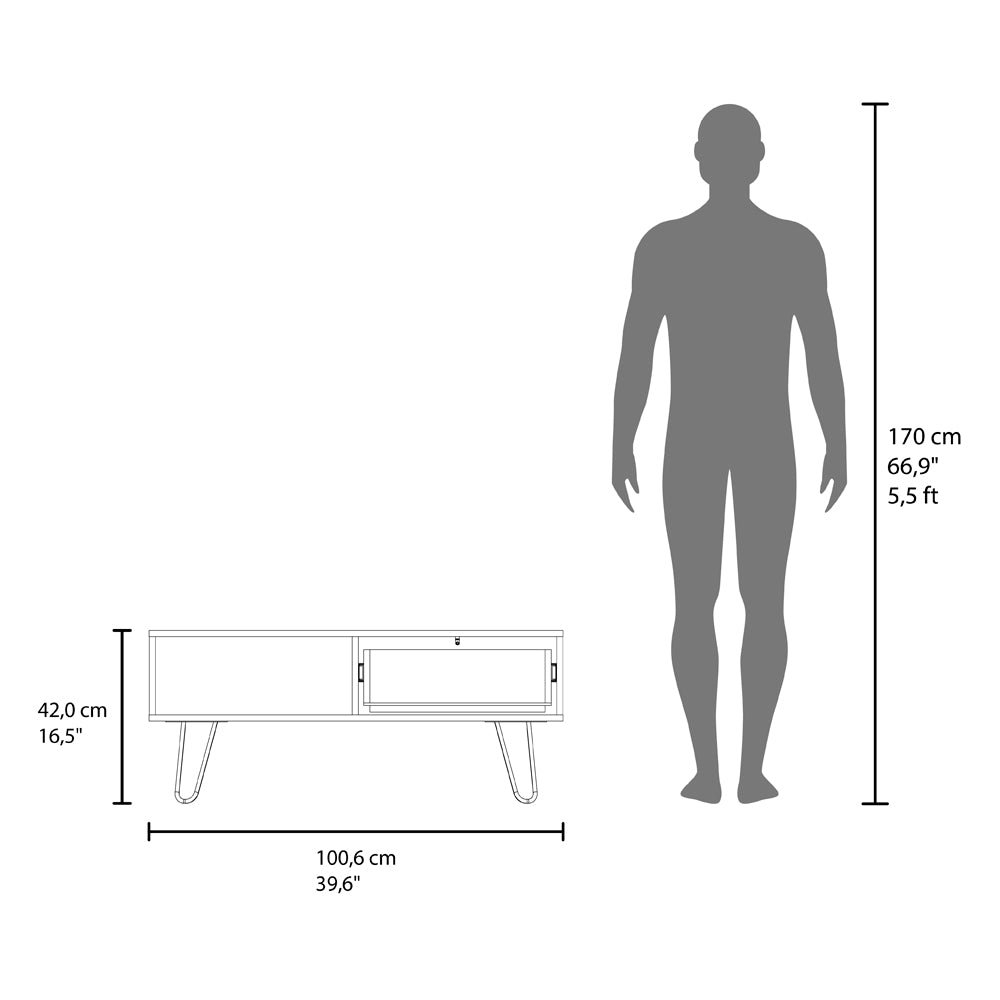 Taylor Coffee table , Living Room, White/Ligth Pine. Picture 8