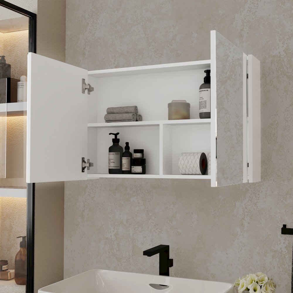 Medicine Cabinet Mansfield, Bathroom, White. Picture 5