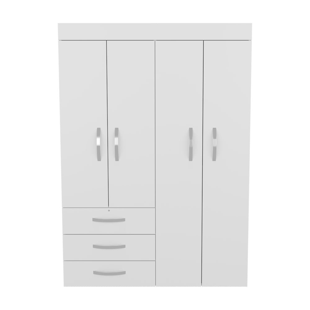 Mobile Velvet Armoire, Bedroom, White. Picture 1