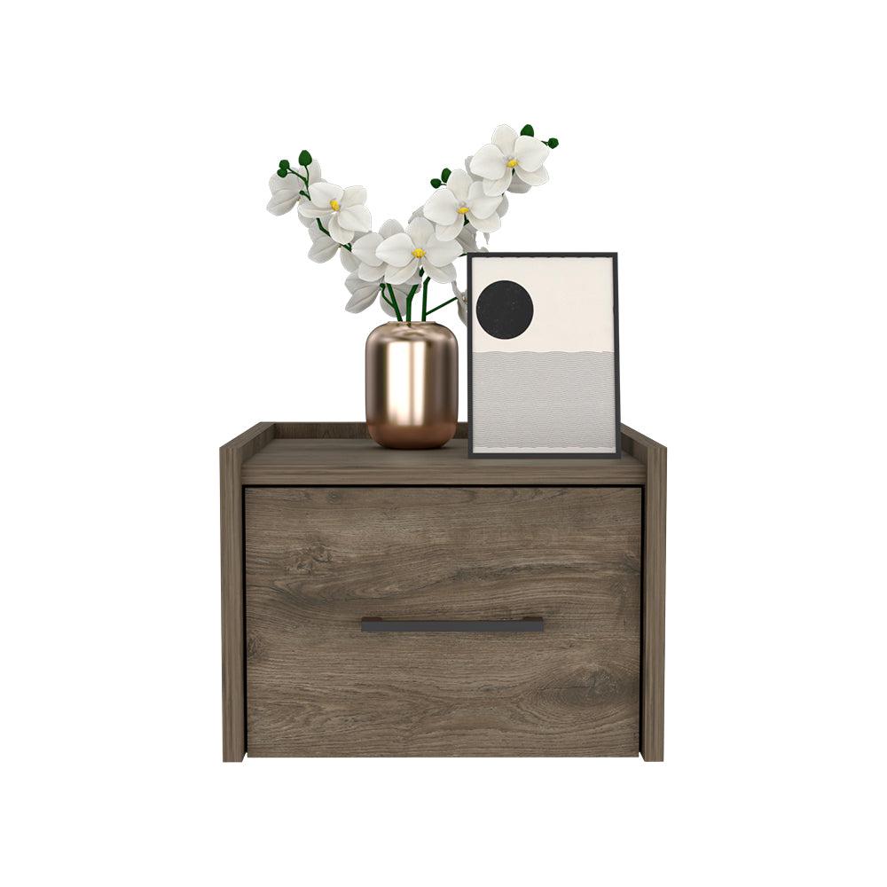 Floating Nightstand Calion, Bedroom, Dark Brown. Picture 5