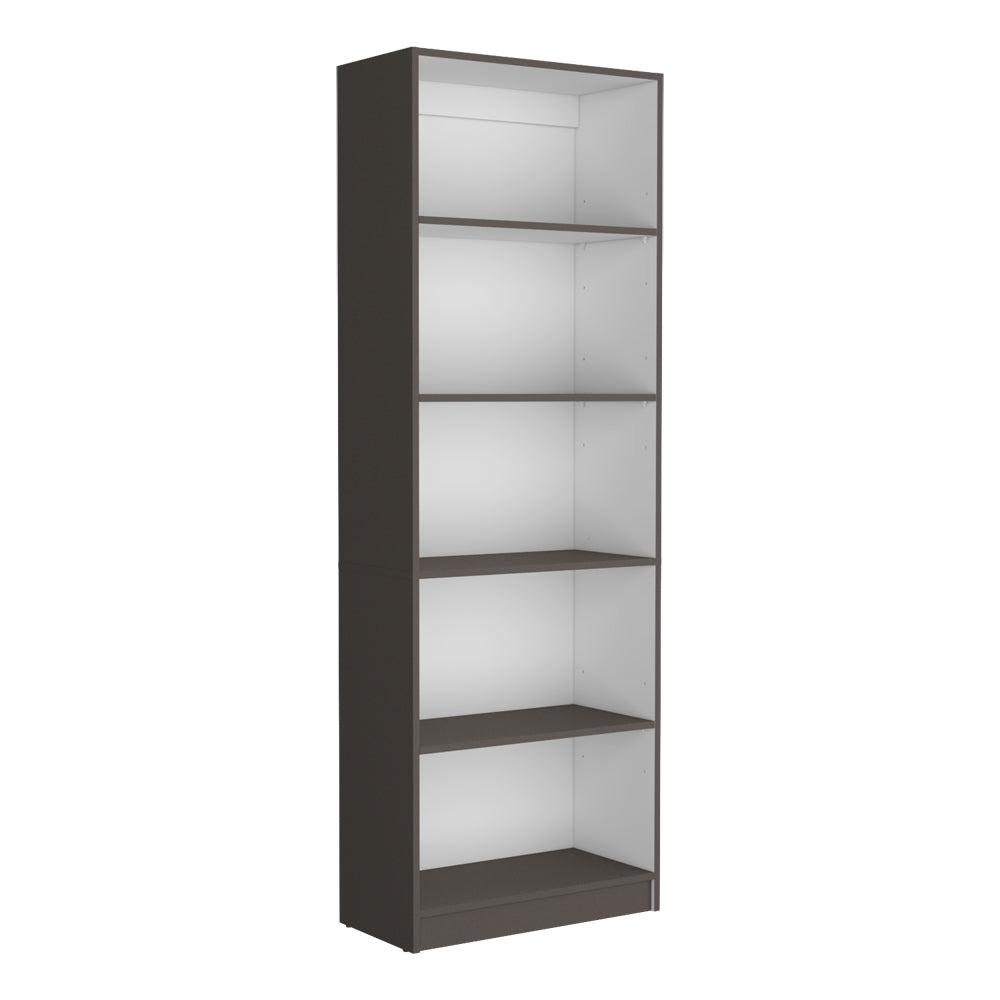 Bookcase 4-Shelves Benzoni, Office, Matt Gray / White. Picture 3