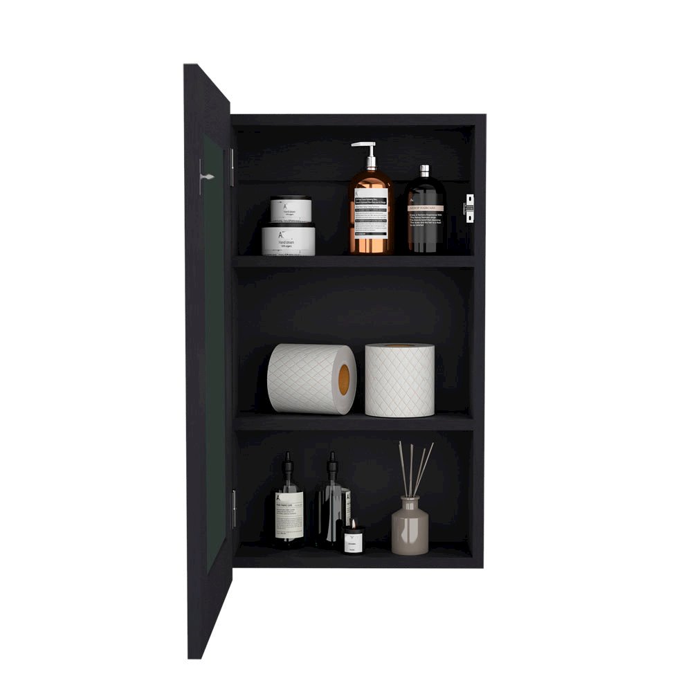 Medicine Cabinet Sanford, Bathroom, Black. Picture 4