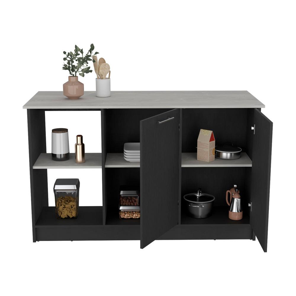 Kitchen Island Padua, Kitchen, Black / Onyx. Picture 2