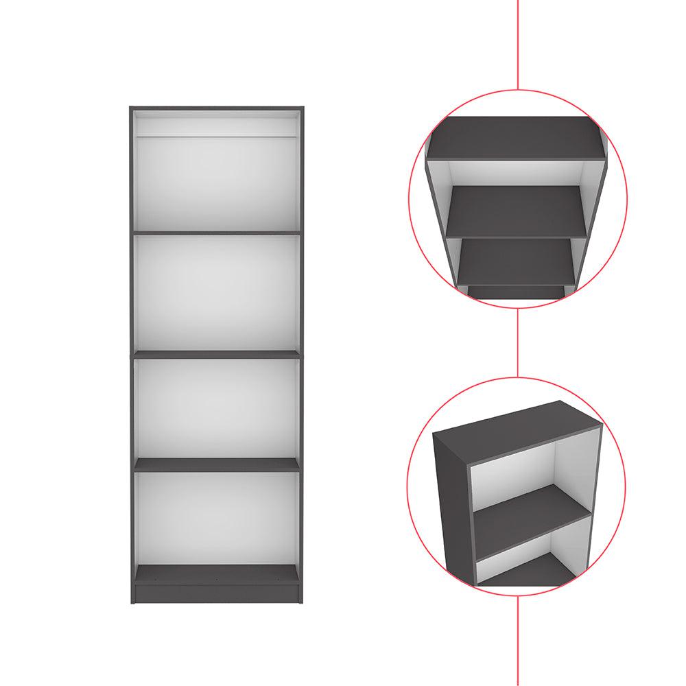Bookcase Benzoni, Office, Matt Gray / White. Picture 7
