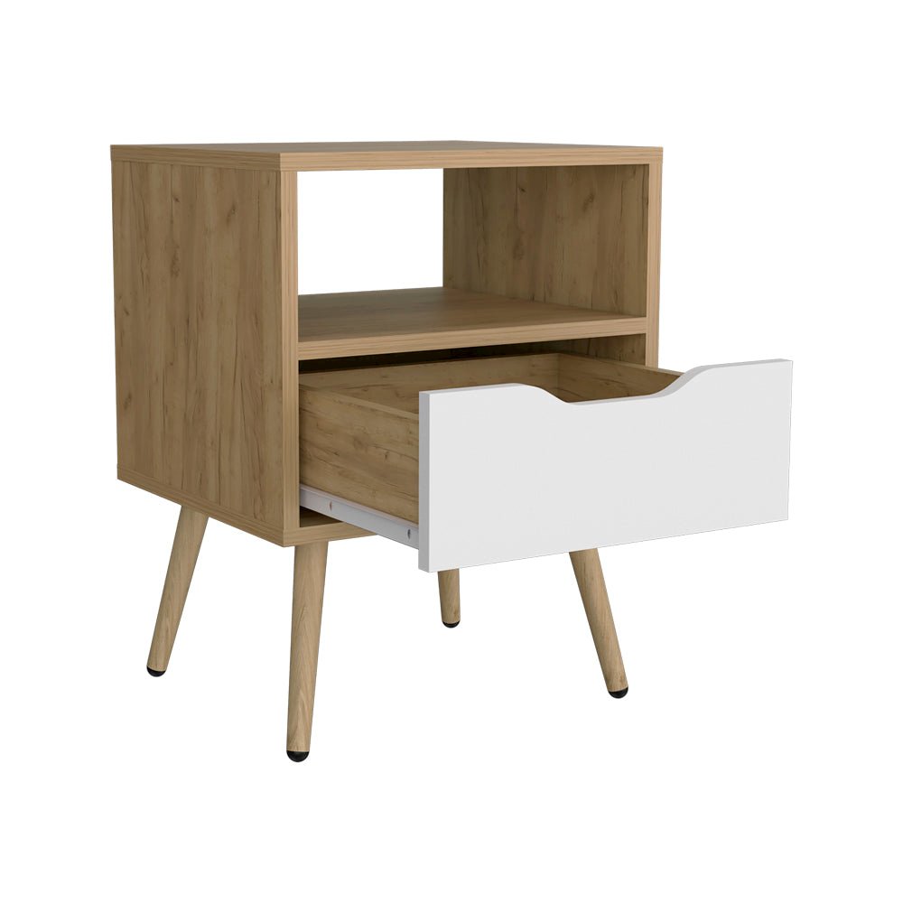 Kechi Nightstand White/Macadamia. Picture 4
