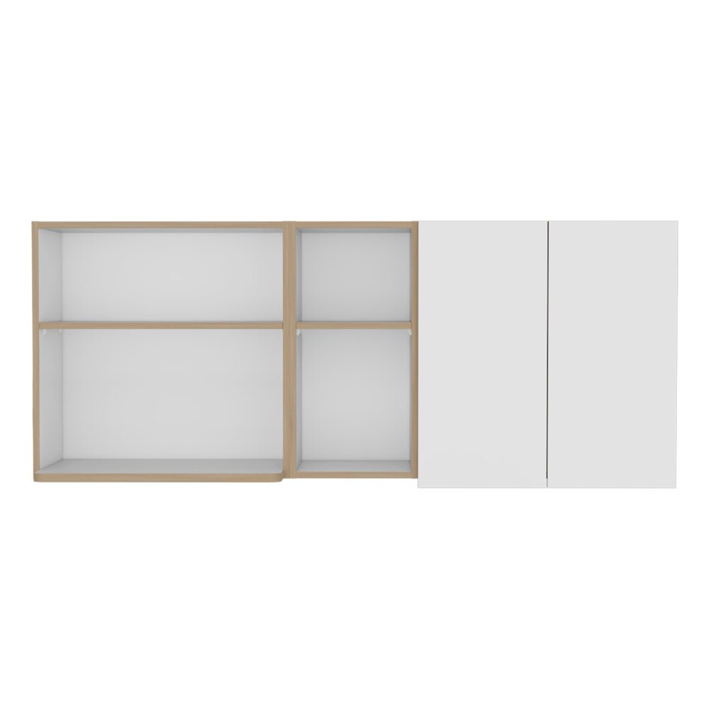 Nucla Wall Cabinet, Kitchen, White/Light Oak. Picture 2