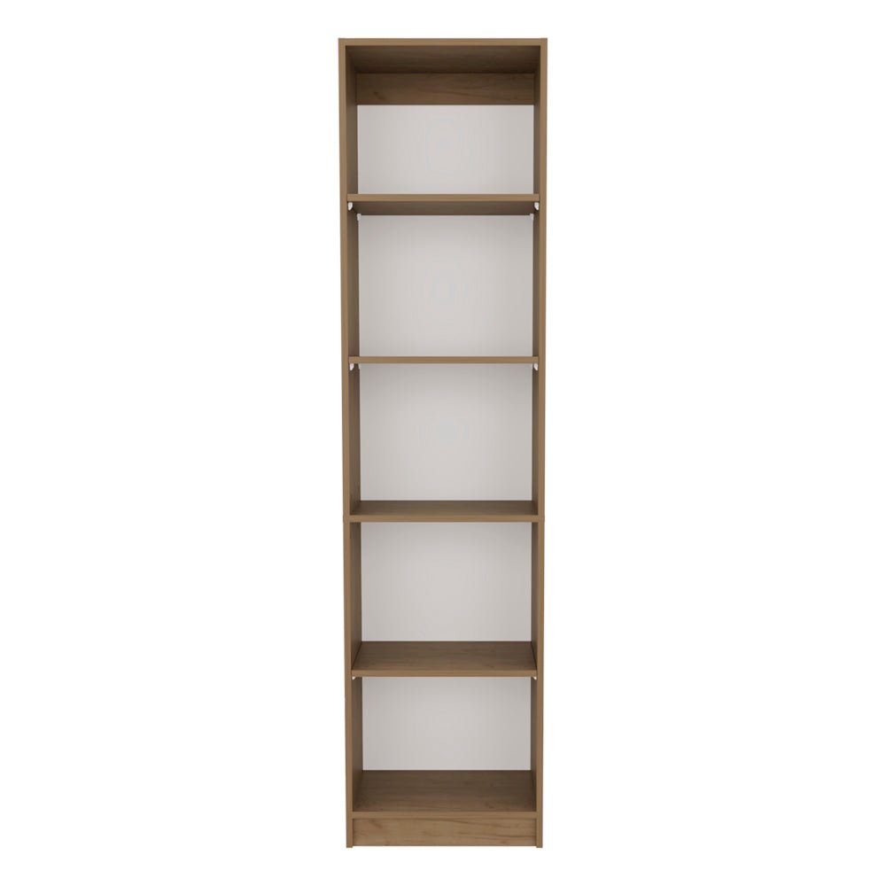 Verdi Bookcase Eco, 5 Shelves, Macadamia/White Manufactured Wood. Picture 1