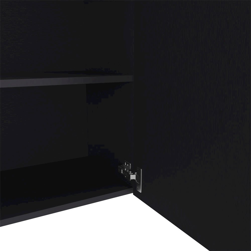 Wall Cabinet Dennard, Kitchen, Black. Picture 7