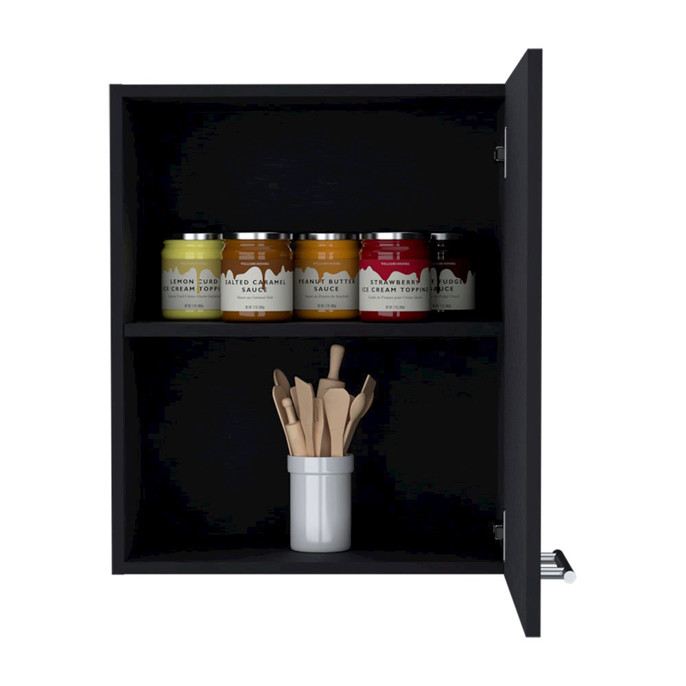Wall Cabinet Dennard, Kitchen, Black. Picture 4