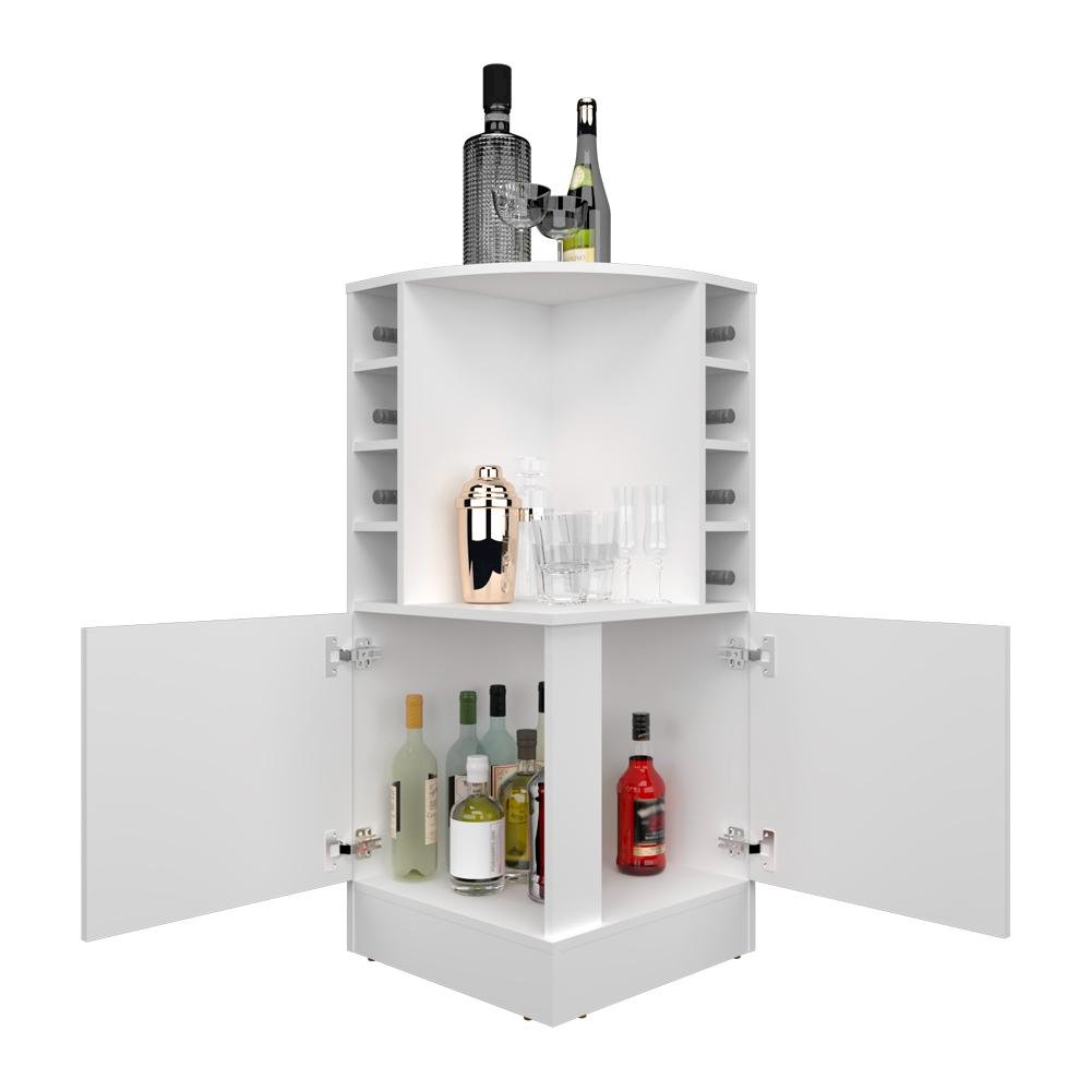 Hobart Bar Cabinet, Living Room, White. Picture 2