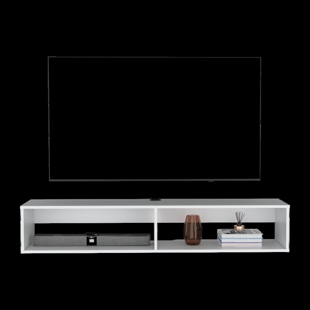 Floating Tv Stand Moore, Living Room, White. Picture 3