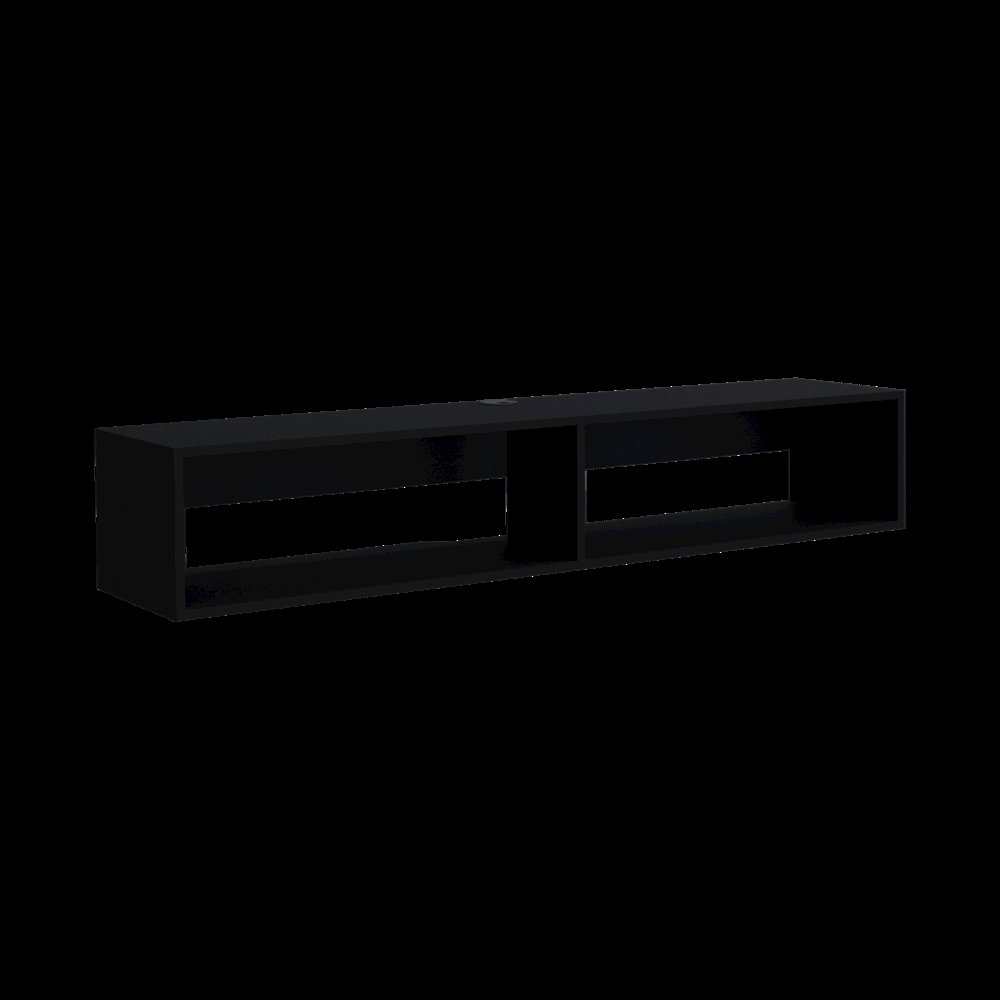 Floating Tv Stand Moore, Living Room, Black. Picture 1