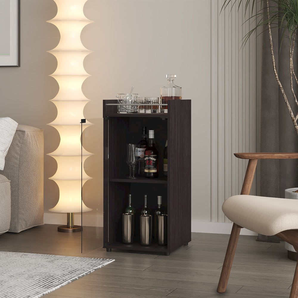 Minibar Cabinet Lampeter, Living Room, Black. Picture 5