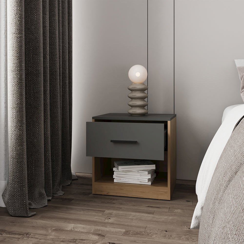 Kemp Mill Nightstand, Matt Grey/Macadamia. Picture 5