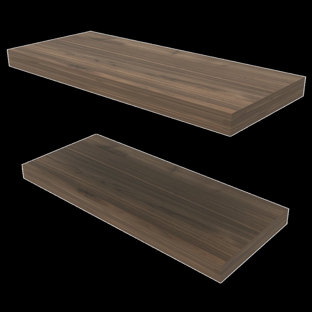 Floating Shelf Dallas, Living Room, Mahogany. Picture 7